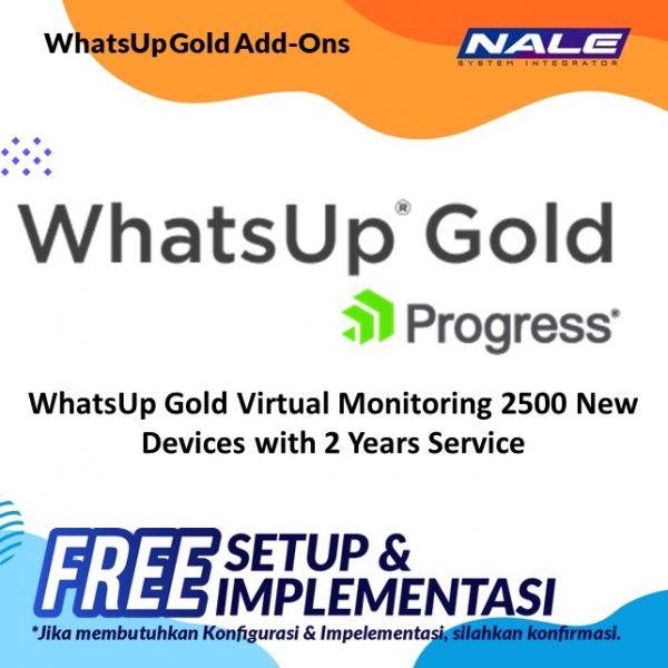 WhatsUp Gold Virtual Monitoring 2500 New Devices with 2 Years Service