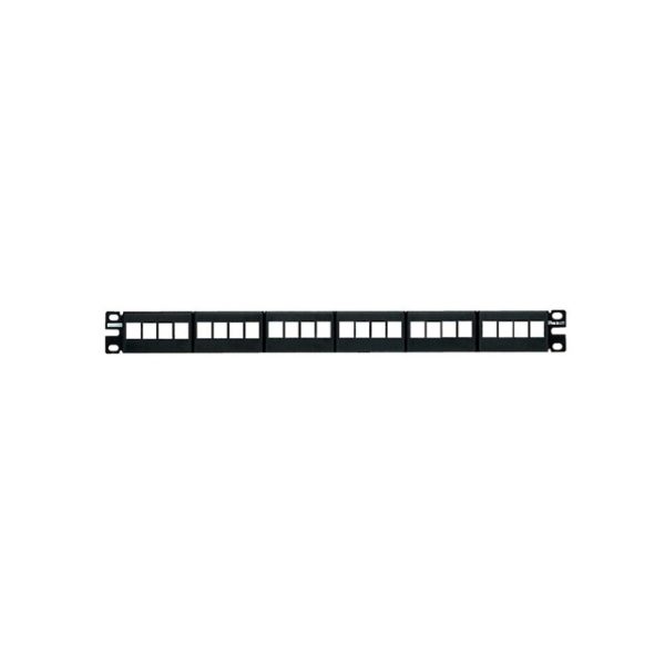 NetKey® Patch Panel, Front Access, Flat, 24-Port, Black, Labels