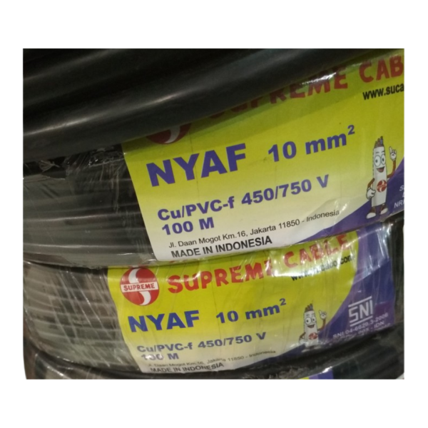 Kabel Supreme CU/PVC-f (NYAF) 10 mm2 (BK) 450/750 V